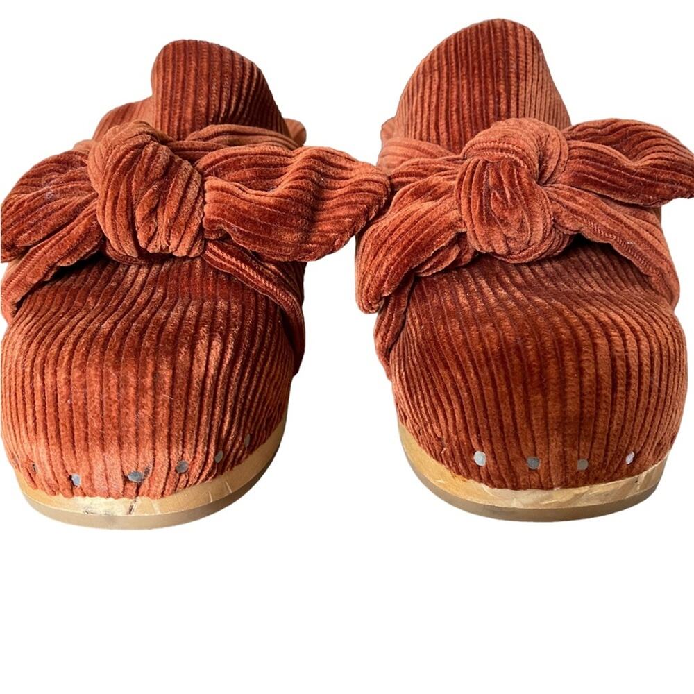Loeffler Randall Neko Rust Corduroy Stud Clogs Wooden size 6 - Picture 5 of 11